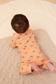 Bright Miniprint Dino Footless Baby Sleepsuit 3 Pack (0mths-3yrs) - Image 3 of 13