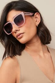 Mink Brown Square Sunglasses - Image 1 of 6
