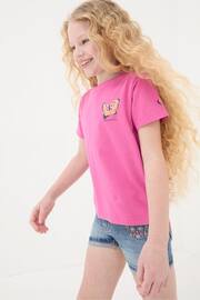 FatFace Pink Butterfly Fact T-Shirt - Image 4 of 6