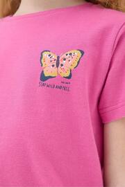 FatFace Pink Butterfly Fact T-Shirt - Image 5 of 6