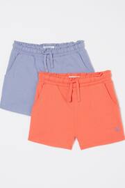 FatFace Orange/Blue Two Pack Jersey Shorts - Image 5 of 5