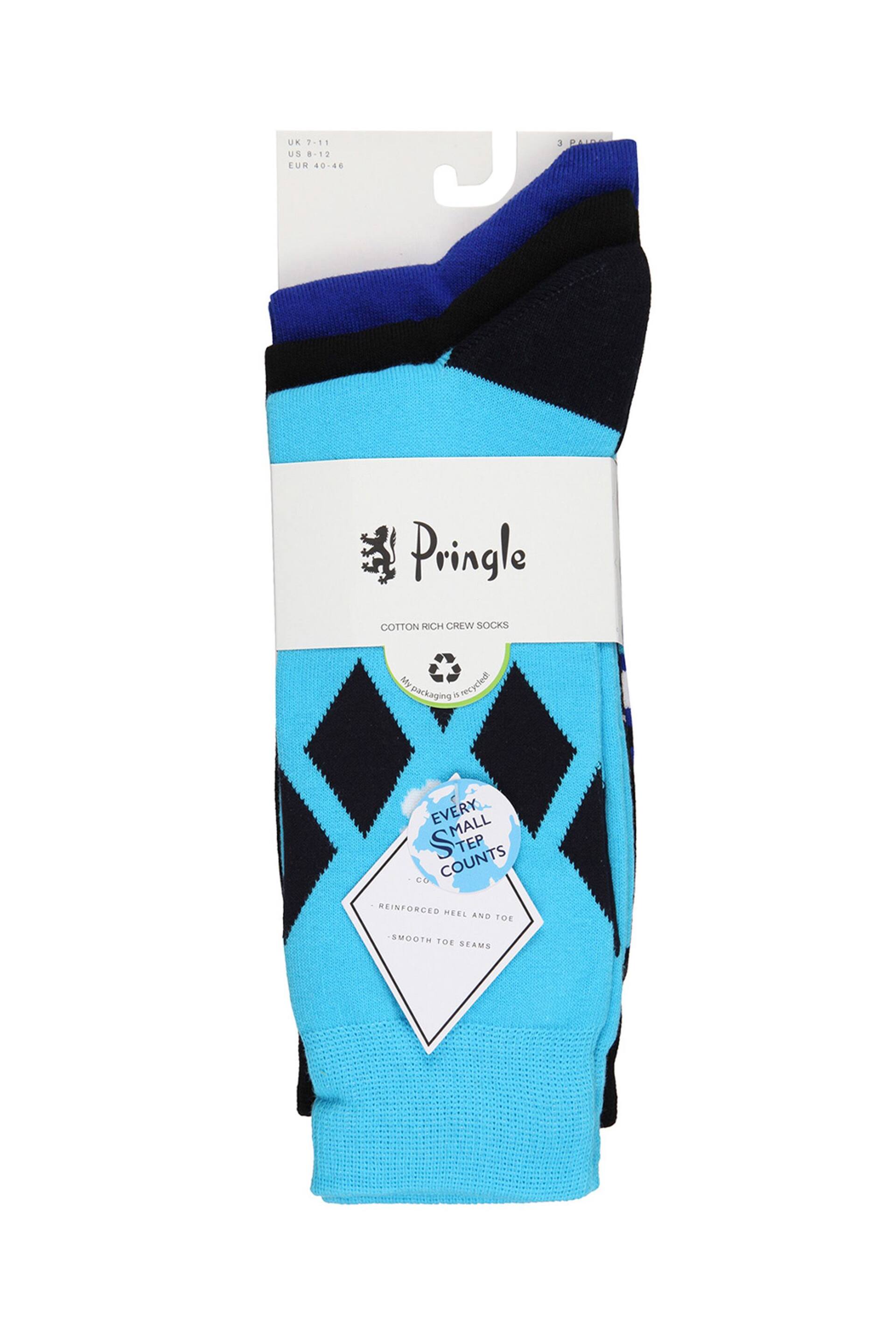 Pringle Blue Fashion Crew Socks - Image 3 of 4