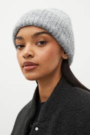 Grey Knitted Beanie Hat - Image 1 of 3