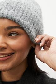 Grey Knitted Beanie Hat - Image 2 of 3