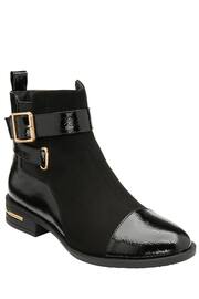 Lotus Charcole Black Zip-Up Ankle Boots - Image 1 of 4