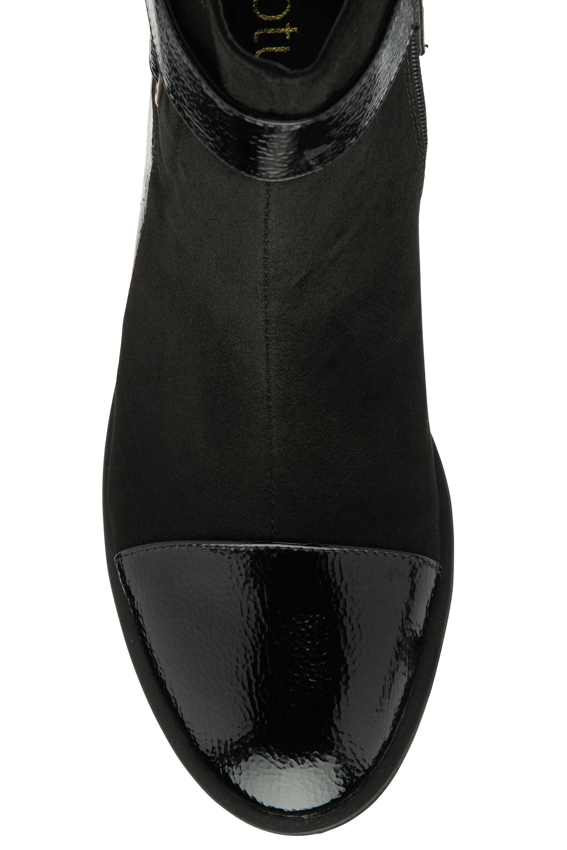 Lotus Charcole Black Zip-Up Ankle Boots - Image 4 of 4