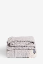 Grey Knitted Sheep Appliqué Throw - Image 5 of 5