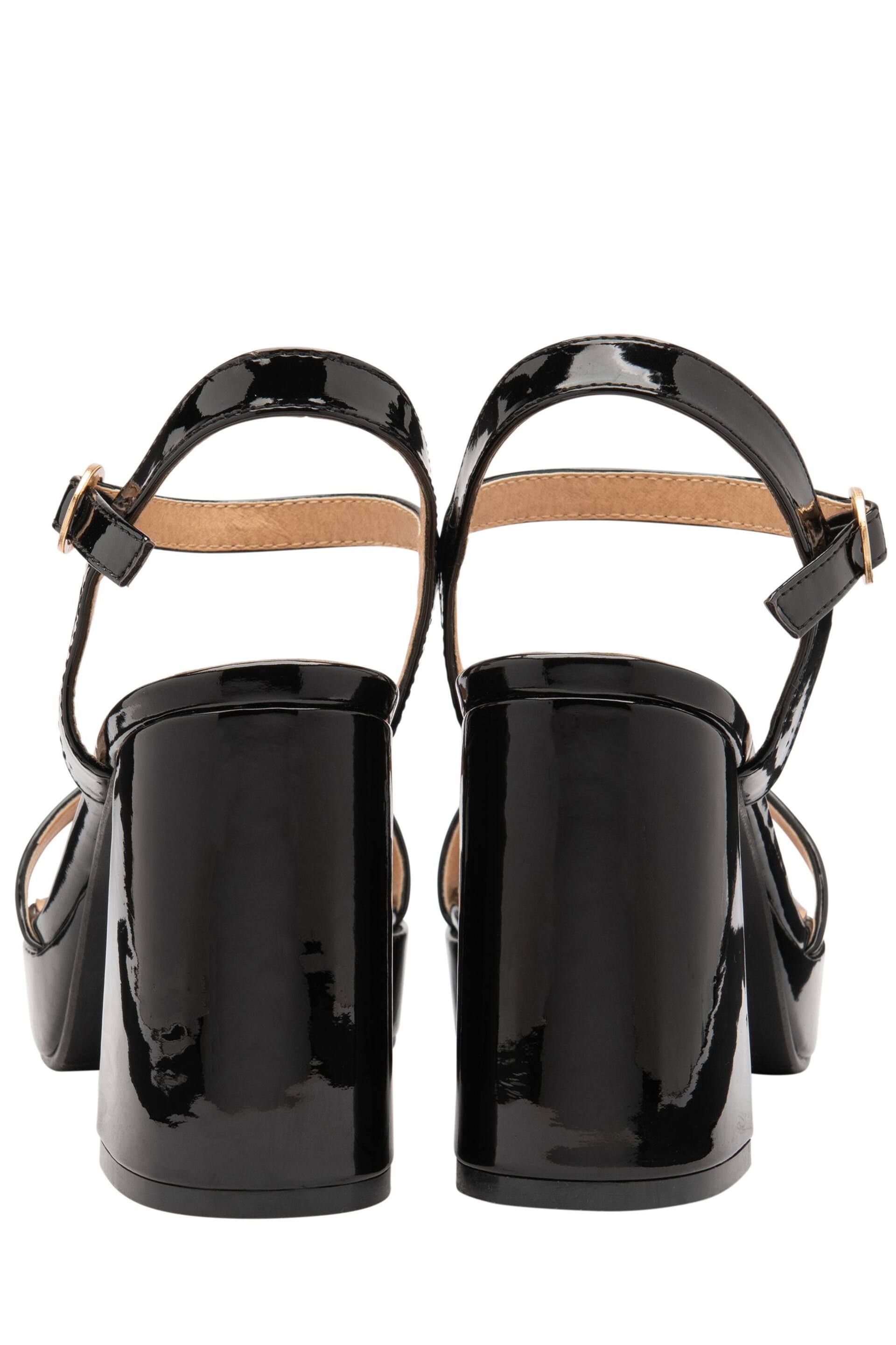 Ravel Black Gold Platform Block-Heel Sandals - Image 3 of 4