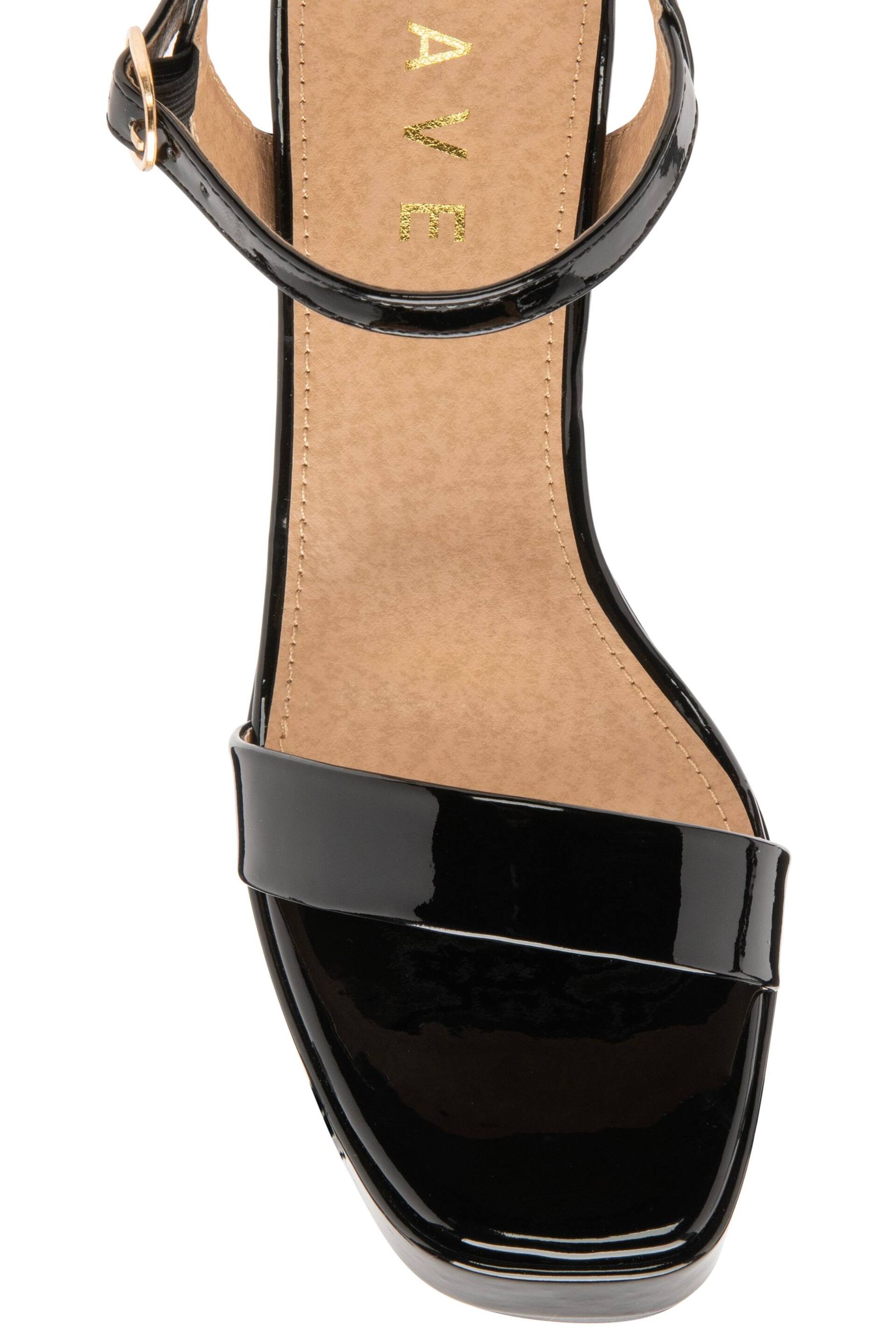 Ravel Black Gold Platform Block-Heel Sandals - Image 4 of 4