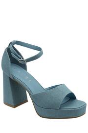 Ravel Blue Open Toe Platform Sandals - Image 1 of 4