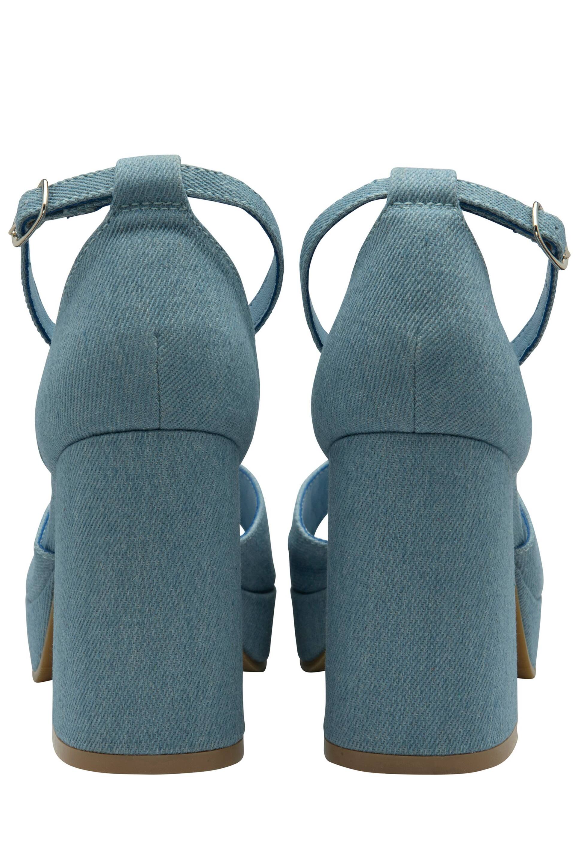 Ravel Blue Open Toe Platform Sandals - Image 3 of 4