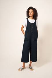 White Stuff Black Viola Linen Dungarees - Image 1 of 4