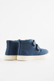 Navy Blue With Off White Sole Wide Fit (G) Warm Lined Touch Fastening Boots - Image 3 of 5