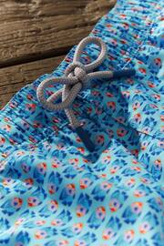 Turquoise Mini Fish Relaxed Fit Printed Swim Shorts - Image 7 of 11