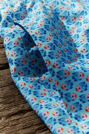 Turquoise Mini Fish Relaxed Fit Printed Swim Shorts - Image 8 of 11