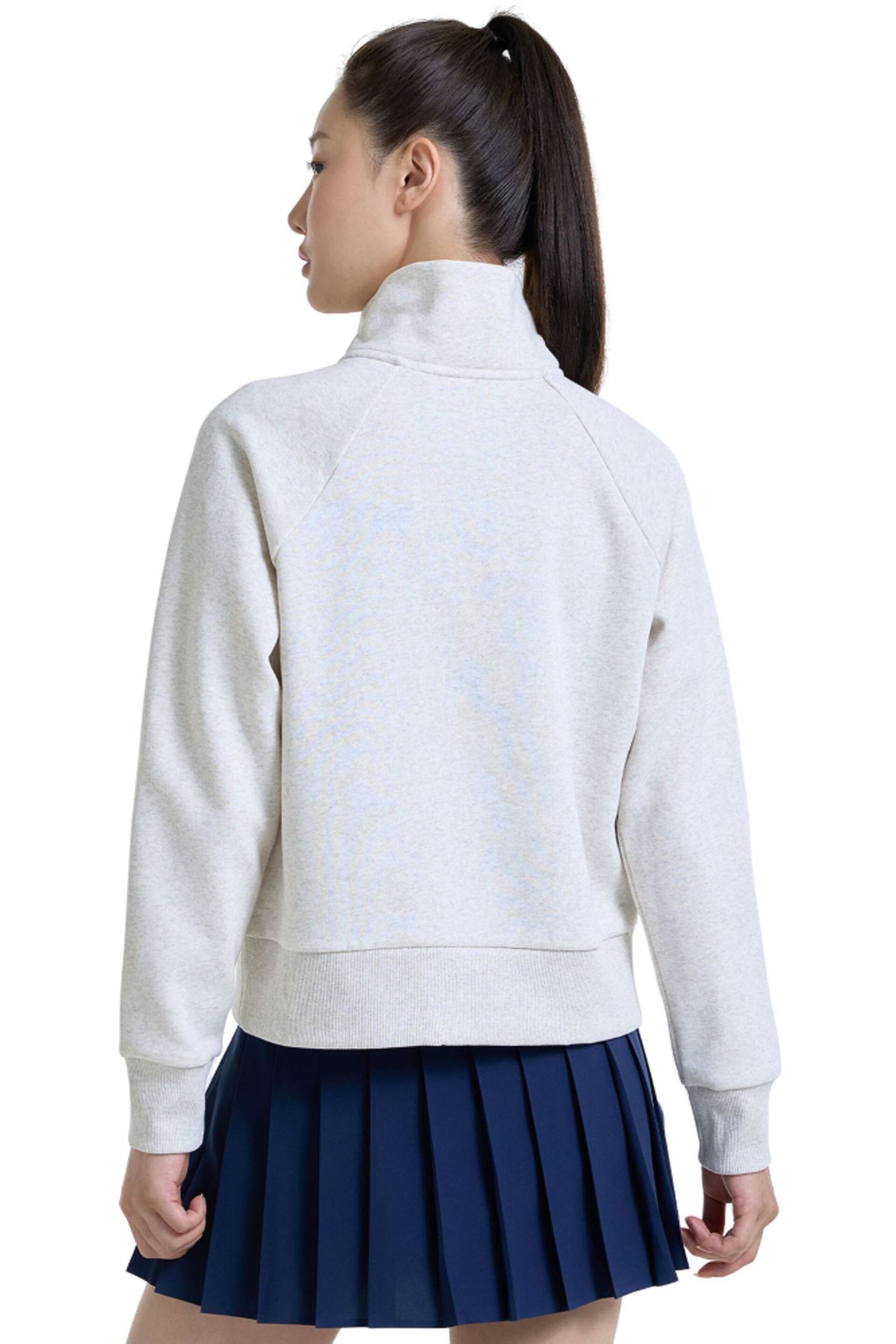 Under Armour Cream Rival Fleece HZ Sweatshirt - Image 2 of 6