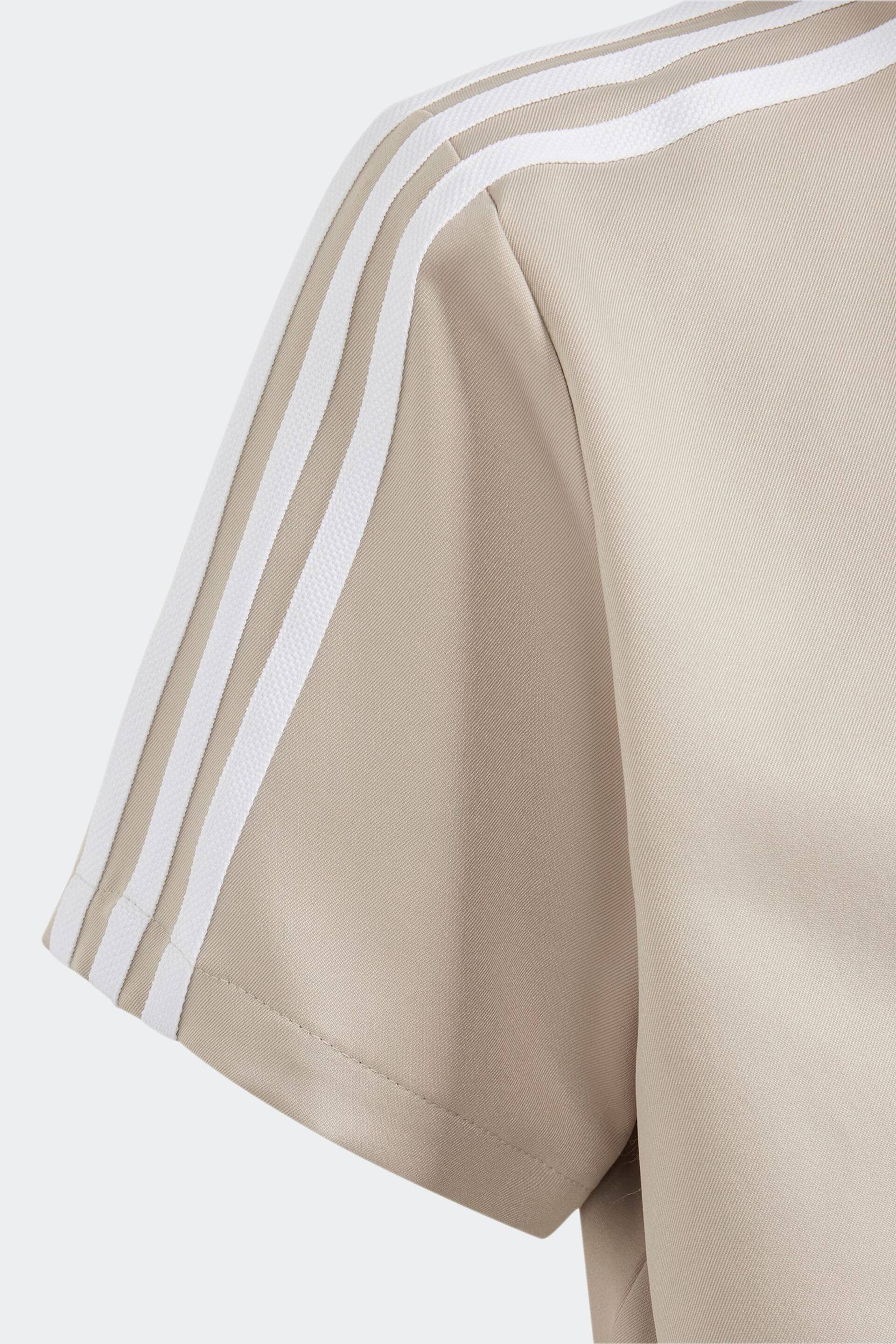 adidas Originals Beige Adicolor Short Sleeve Jumpsuit - Image 6 of 6