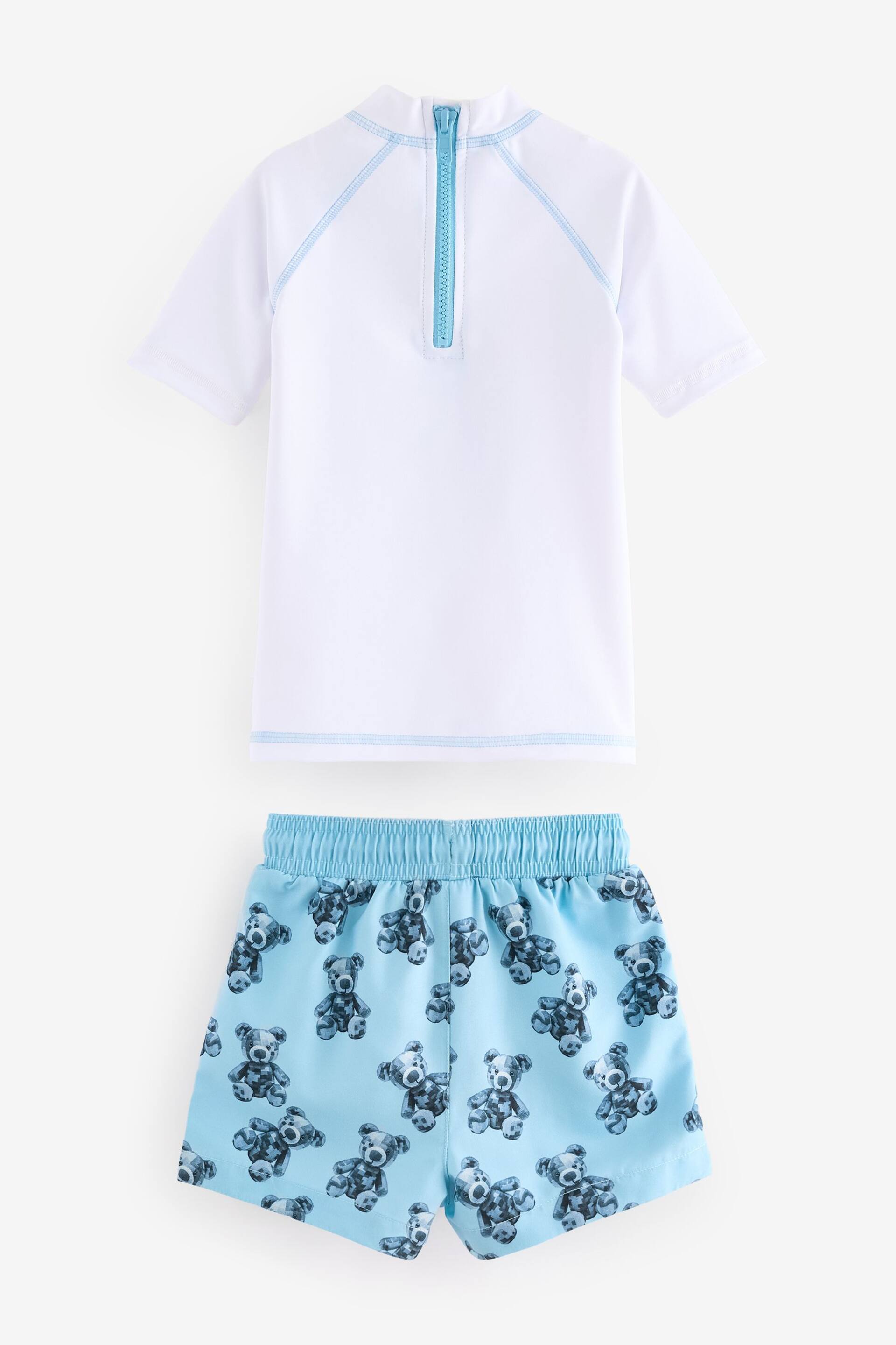 Blue Sunsafe Top and Shorts Set (3mths-7yrs) - Image 2 of 3