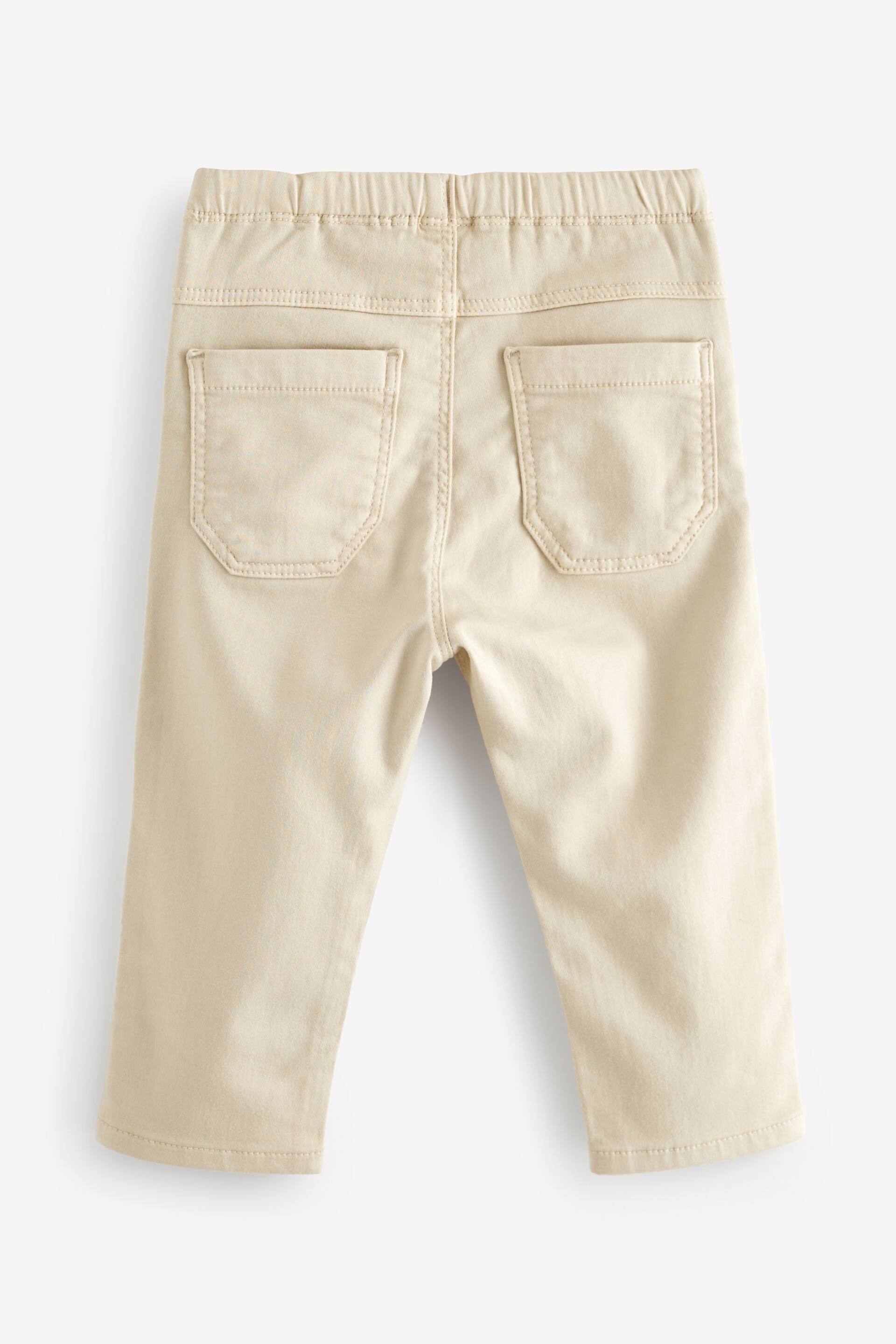 Ecru Cream Super Soft Pull On Jeans With Stretch (3mths-7yrs) - Image 6 of 7