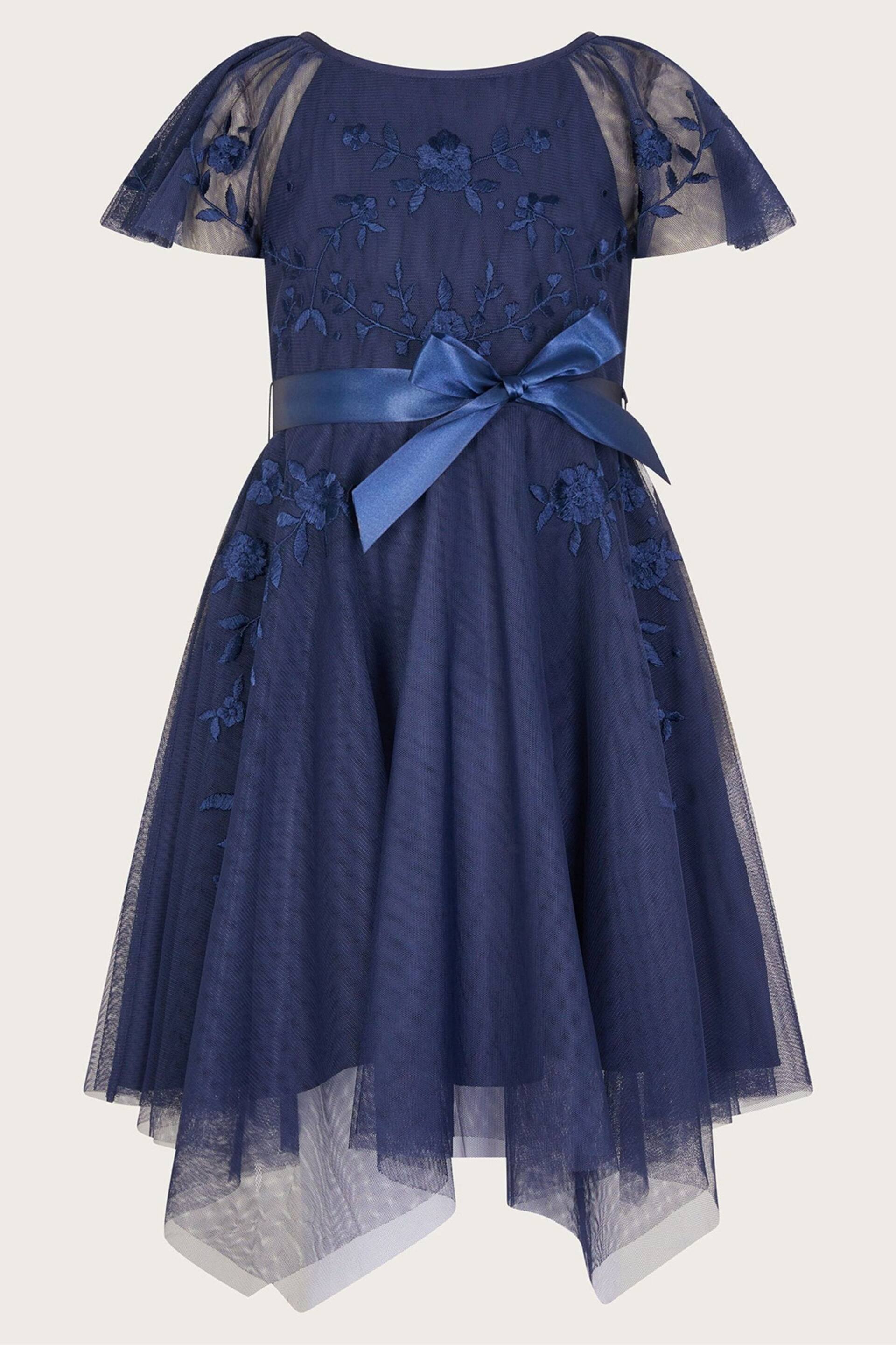 Monsoon Blue Amelia Embroidered Dress - Image 1 of 3