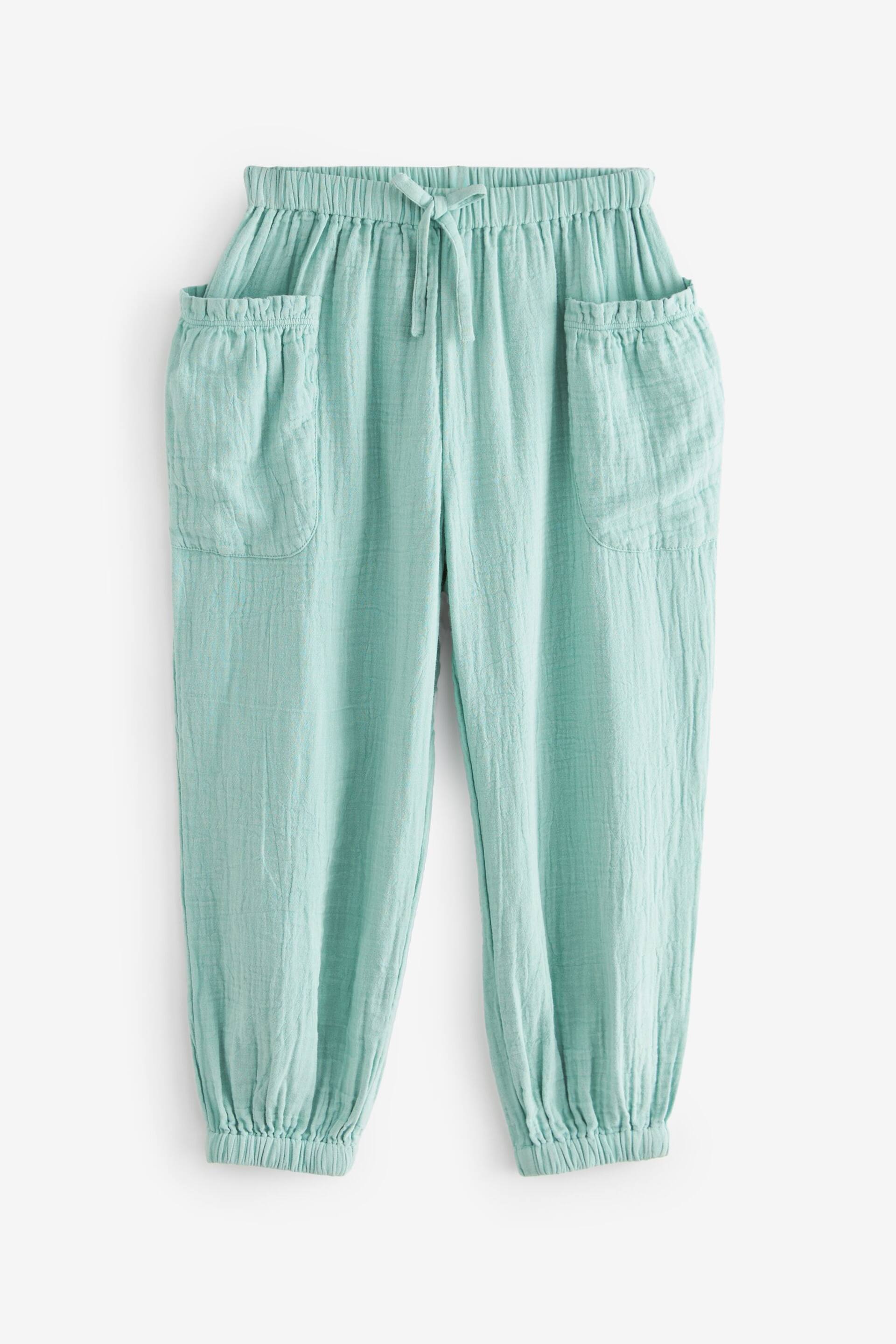 Teal Blue Textured Pull-On Trousers (3-16yrs) - Image 5 of 7