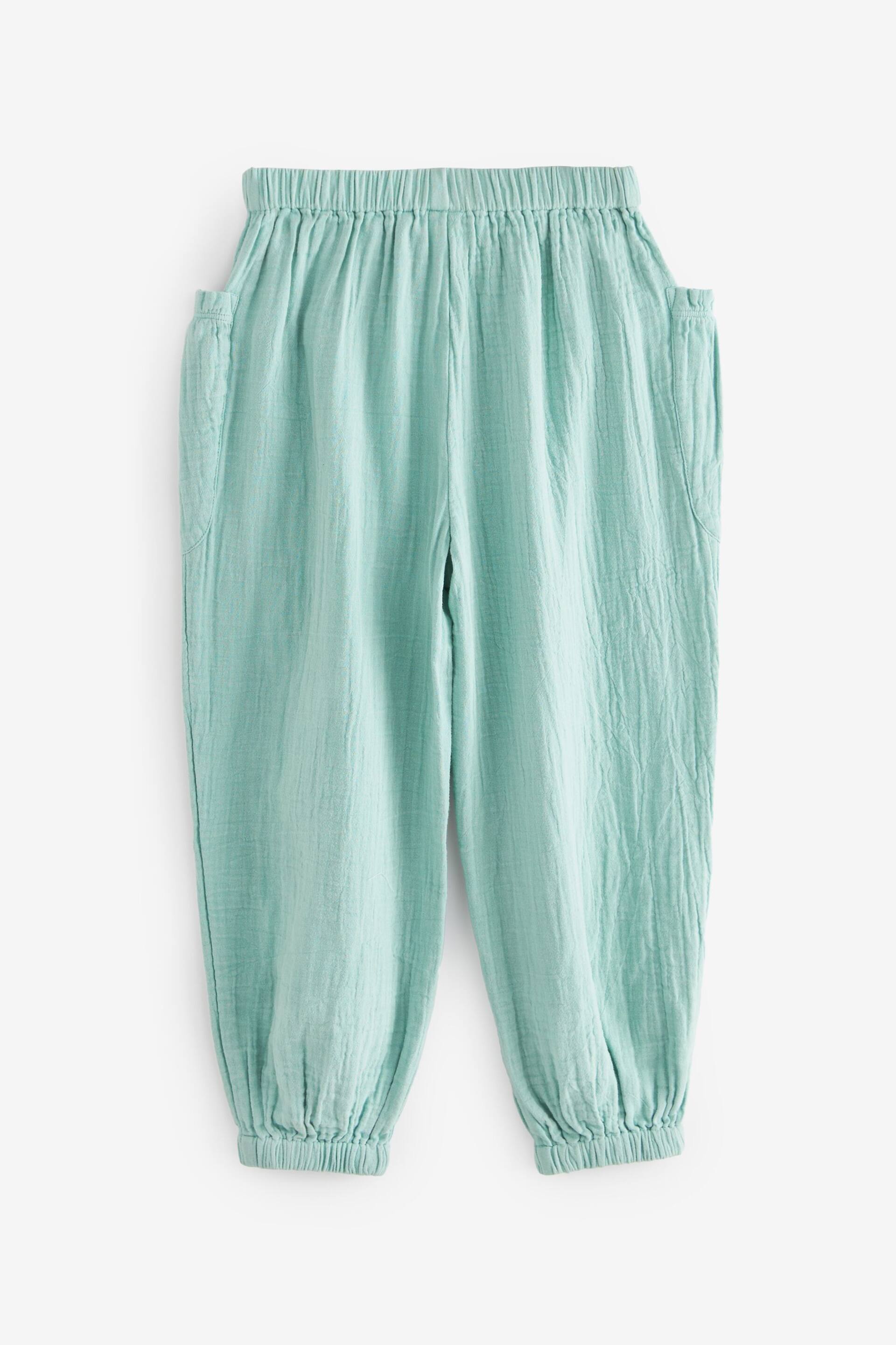 Teal Blue Textured Pull-On Trousers (3-16yrs) - Image 6 of 7