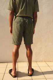 Green Linen Blend Chino Shorts - Image 3 of 5