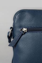 Lakeland Leather Blue Light Alston Curved Leather Cross-Body Bag - Image 5 of 6