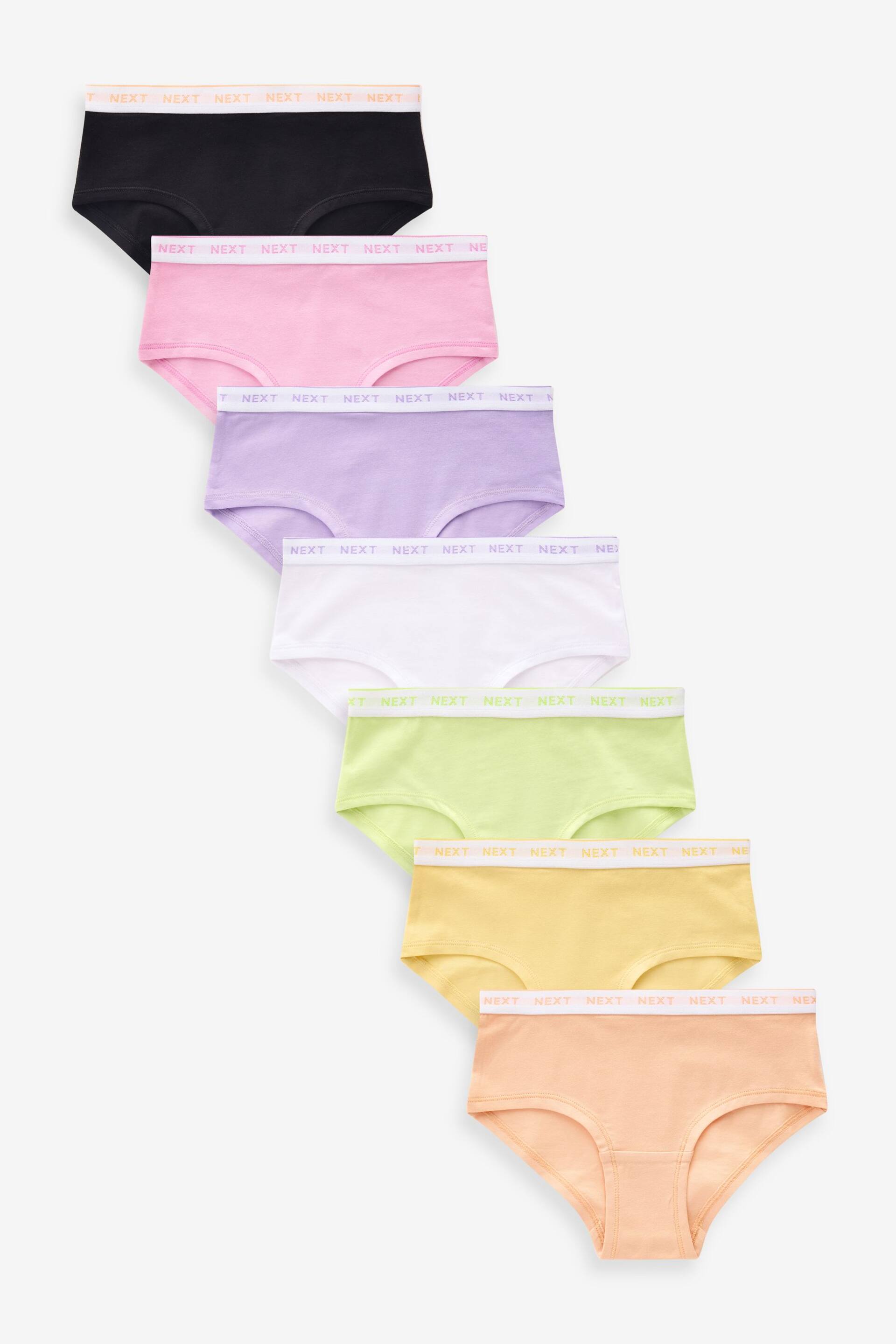 Multi Pastel Hipster Briefs 7 Pack (2-16yrs) - Image 1 of 10