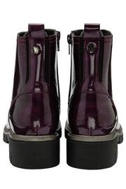 Lotus Purple Patent Lace-Up Ankle Boots - Image 3 of 4