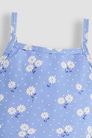 JoJo Maman Bébé Blue Daisy Swimsuit With Integral Nappy - Image 2 of 3
