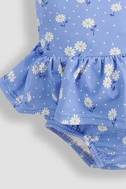 JoJo Maman Bébé Blue Daisy Swimsuit With Integral Nappy - Image 3 of 3
