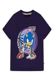 Brand Threads Blue Sonic Prime Boys Graphic T-Shirt - Image 1 of 3