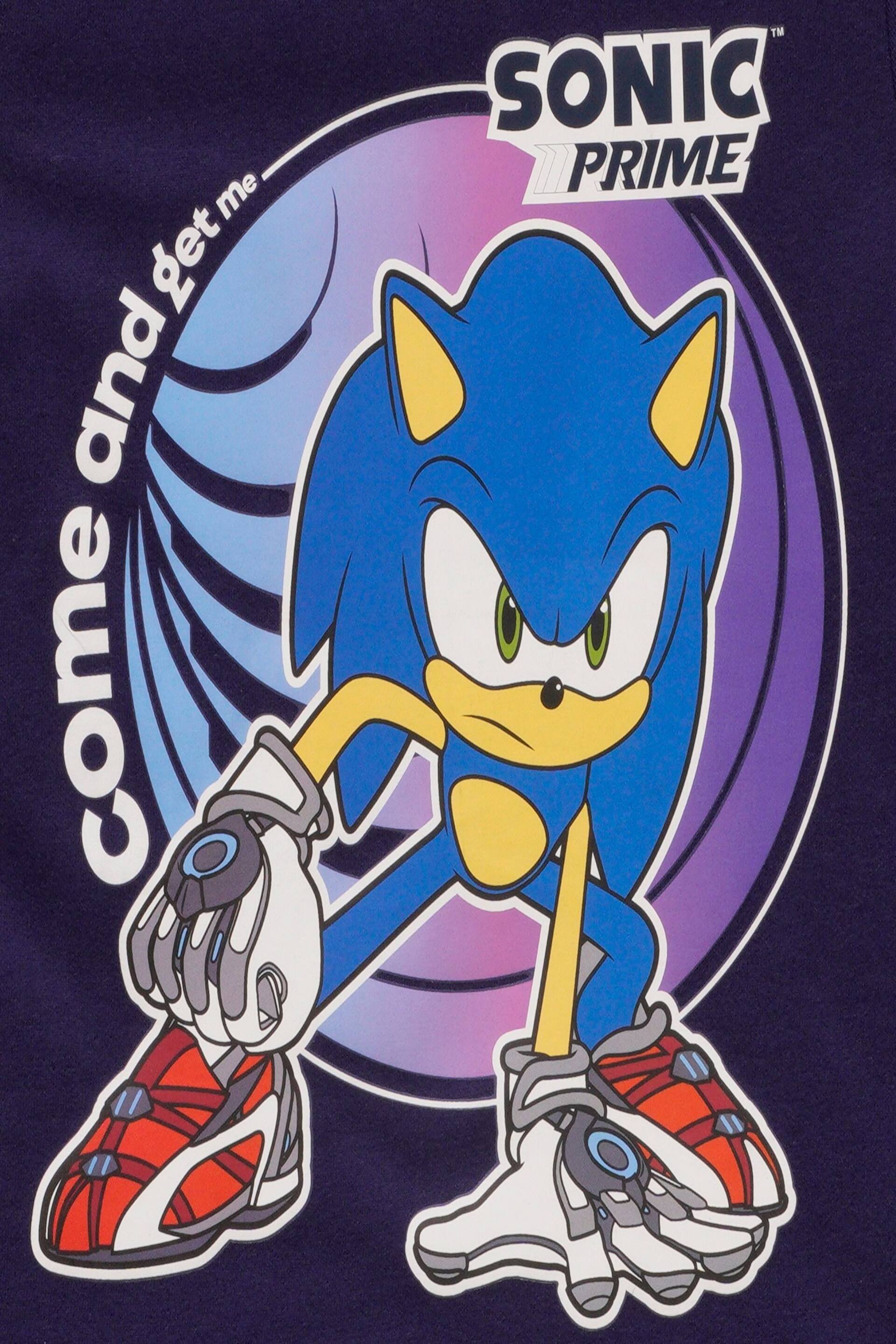 Brand Threads Blue Sonic Prime Boys Graphic T-Shirt - Image 3 of 3