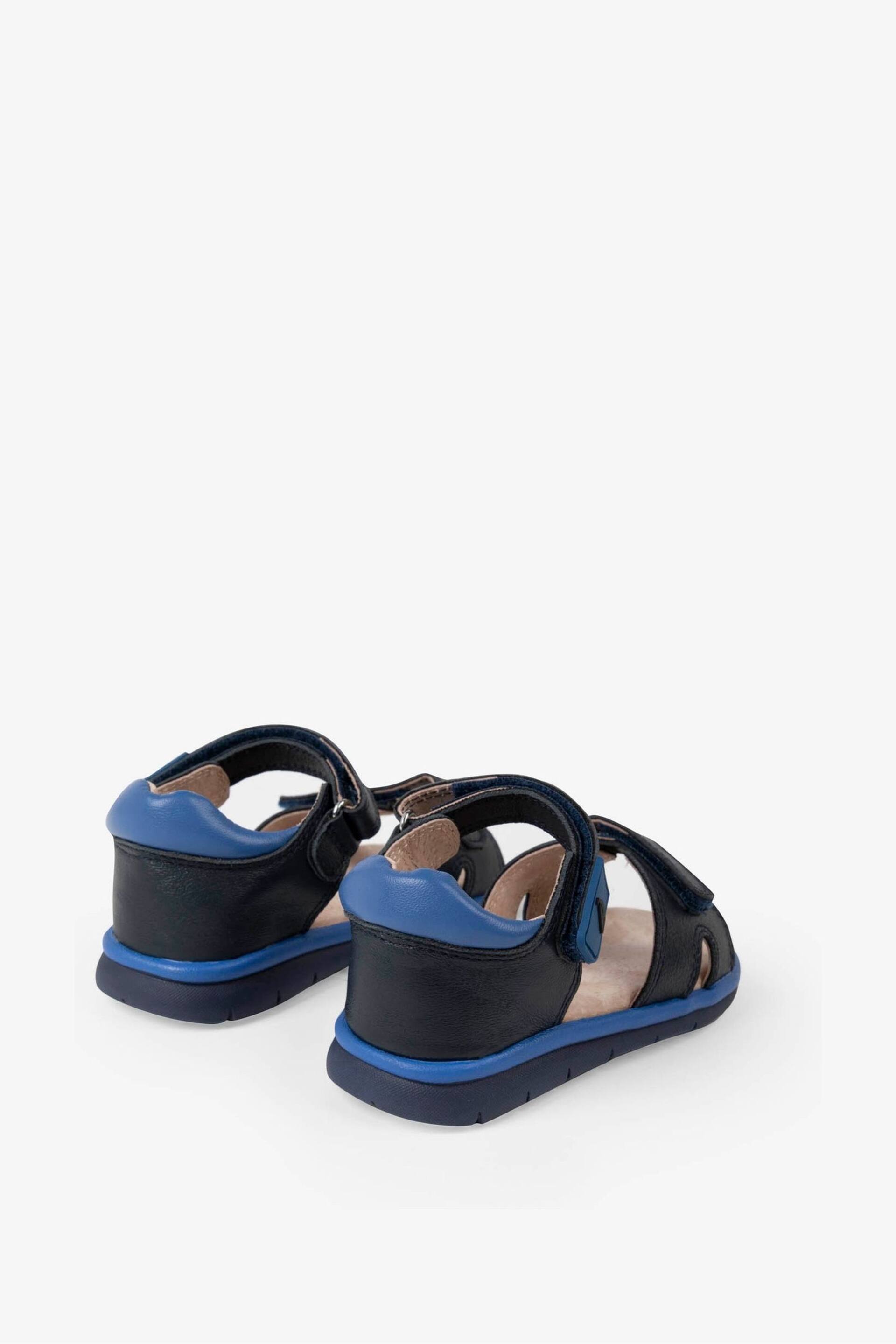 JoJo Maman Bébé Navy Boys' Leather Sandals - Image 2 of 4