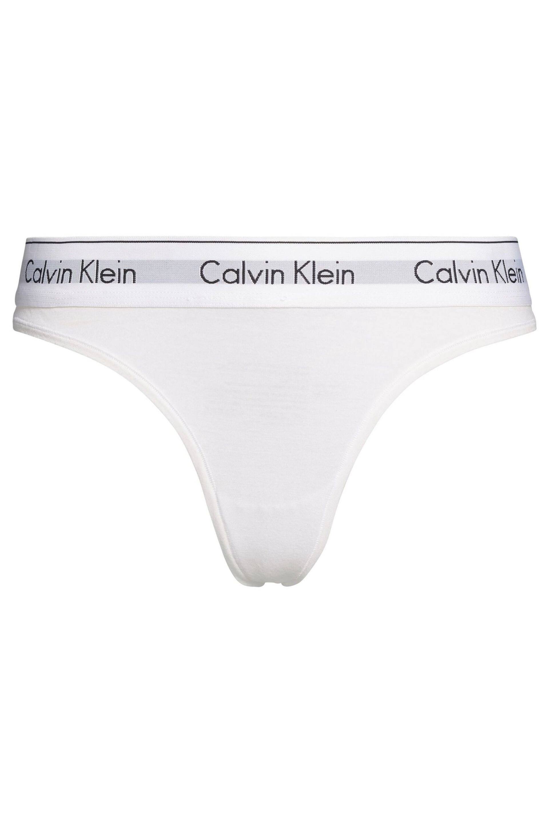 Calvin Klein White Modern Cotton Thong - Image 4 of 4