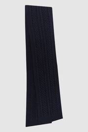 Reiss Navy Heath Junior Knitted Scarf and Beanie Hat Set - Image 4 of 5