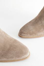 Mink Brown Regular/Wide Fit Forever Comfort® Stitched Detail Ankle Western/Cowboy Boots - Image 7 of 9