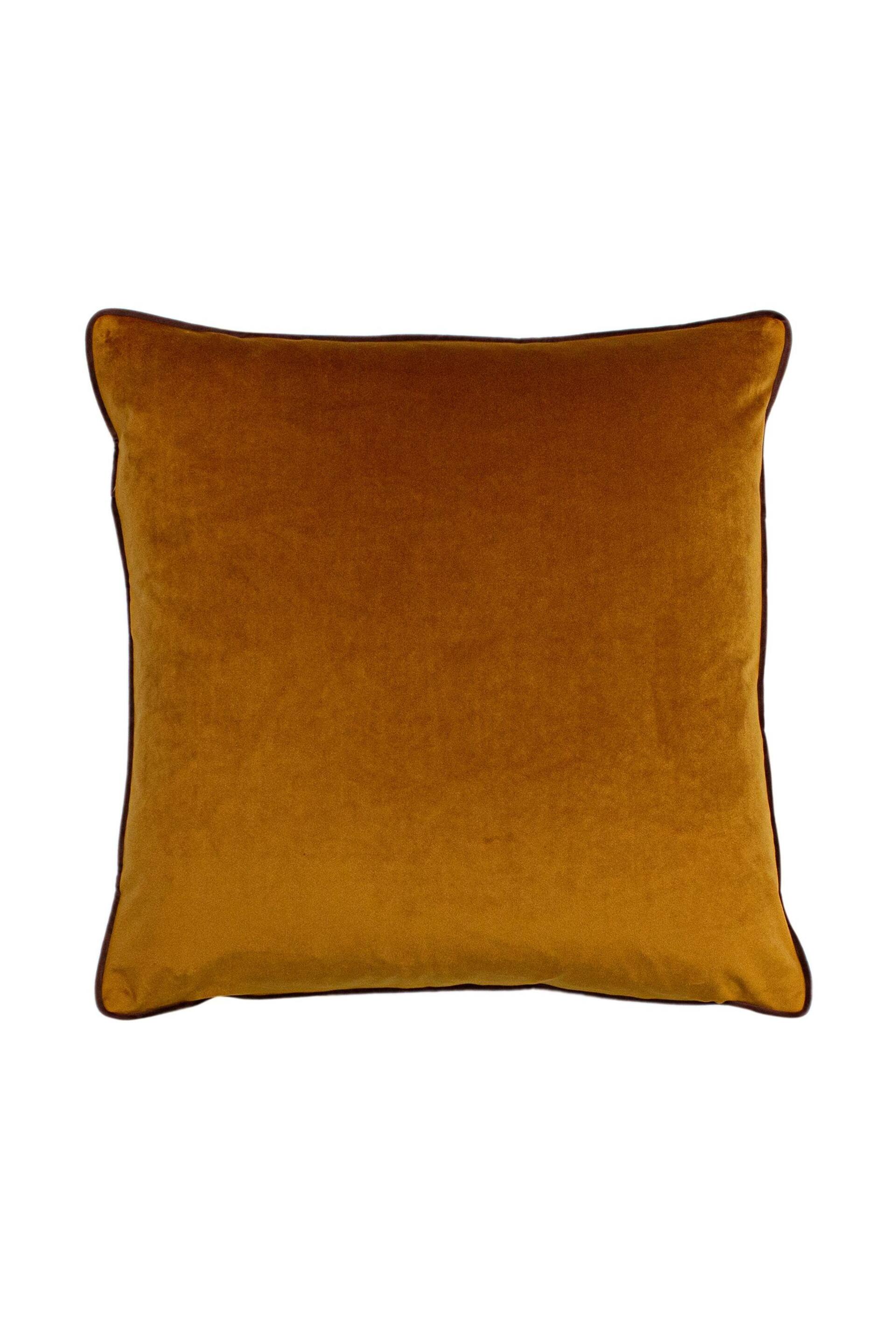 furn. Pumpkin Orange Gemini Double Piped Feather Filled Cushion - Image 1 of 4