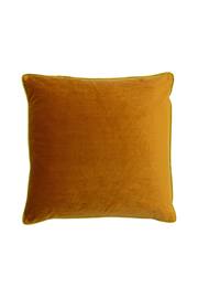 furn. Pumpkin Orange Gemini Double Piped Feather Filled Cushion - Image 2 of 4