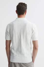 Reiss White Blaze Cotton Press-Stud Polo T-Shirt - Image 4 of 4