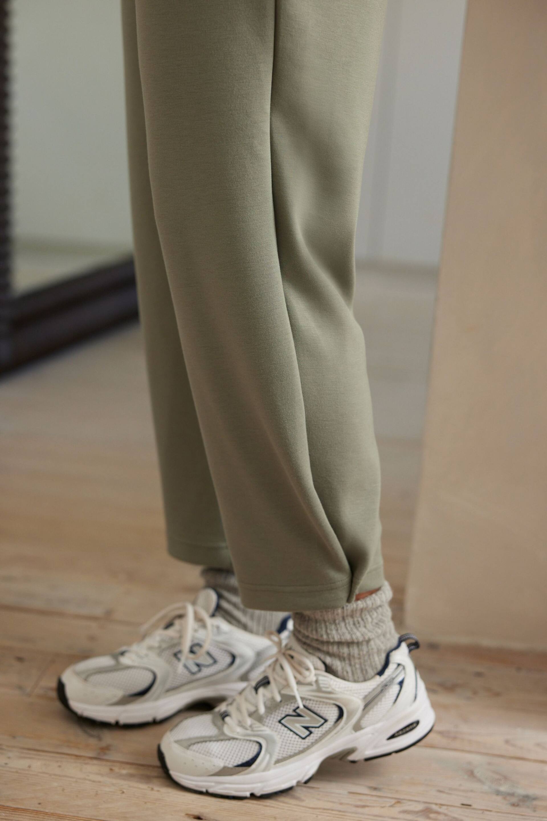 Khaki Green Wide Leg Joggers - Image 5 of 7