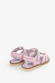 JoJo Maman Bébé Pink Strawberry Appliqué Sandals - Image 3 of 7