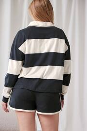 self. Navy Blue Stripe Short Loungewear Set - Image 3 of 8