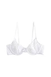 self. White Non Pad Wired Lace Balcony Bra - Image 10 of 10