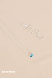 Sterling Silver Plated Baguette Birthstone Necklace - Image 10 of 17