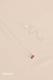 Sterling Silver Plated Baguette Birthstone Necklace - Image 4 of 17