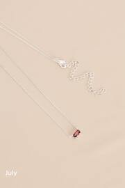 Sterling Silver Plated Baguette Birthstone Necklace - Image 5 of 17