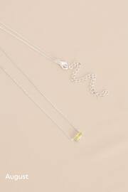 Sterling Silver Plated Baguette Birthstone Necklace - Image 6 of 17