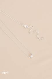 Sterling Silver Plated Baguette Birthstone Necklace - Image 7 of 17